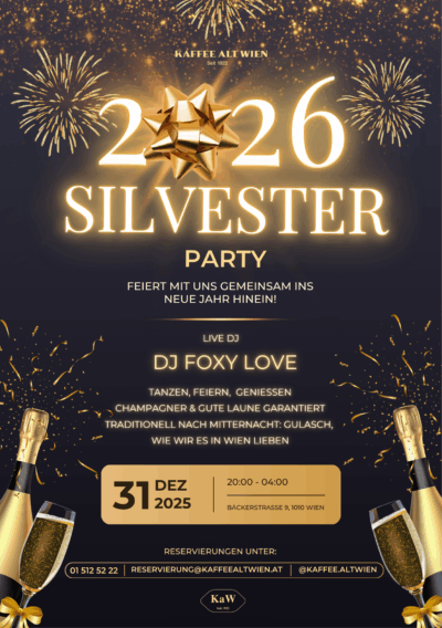 Silvester Party 31.12.2025 im Kaffee Alt Wien