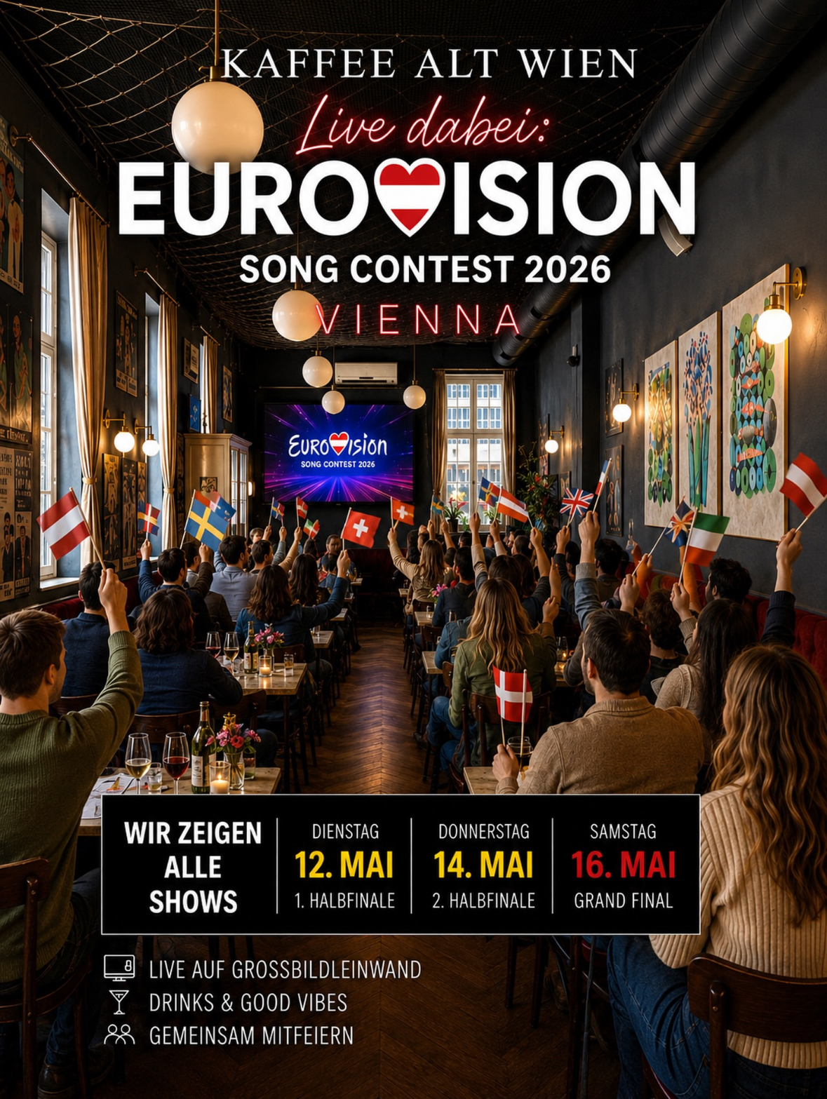 Eurovision Song Contest 2026 im Kaffee Alt Wien